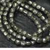 Superb Fine Quality - Natural Pyrite Faceted 3D Cube Box Briolette Beads The length of String is 11 Inches and Size 7mm to 8mm approx.